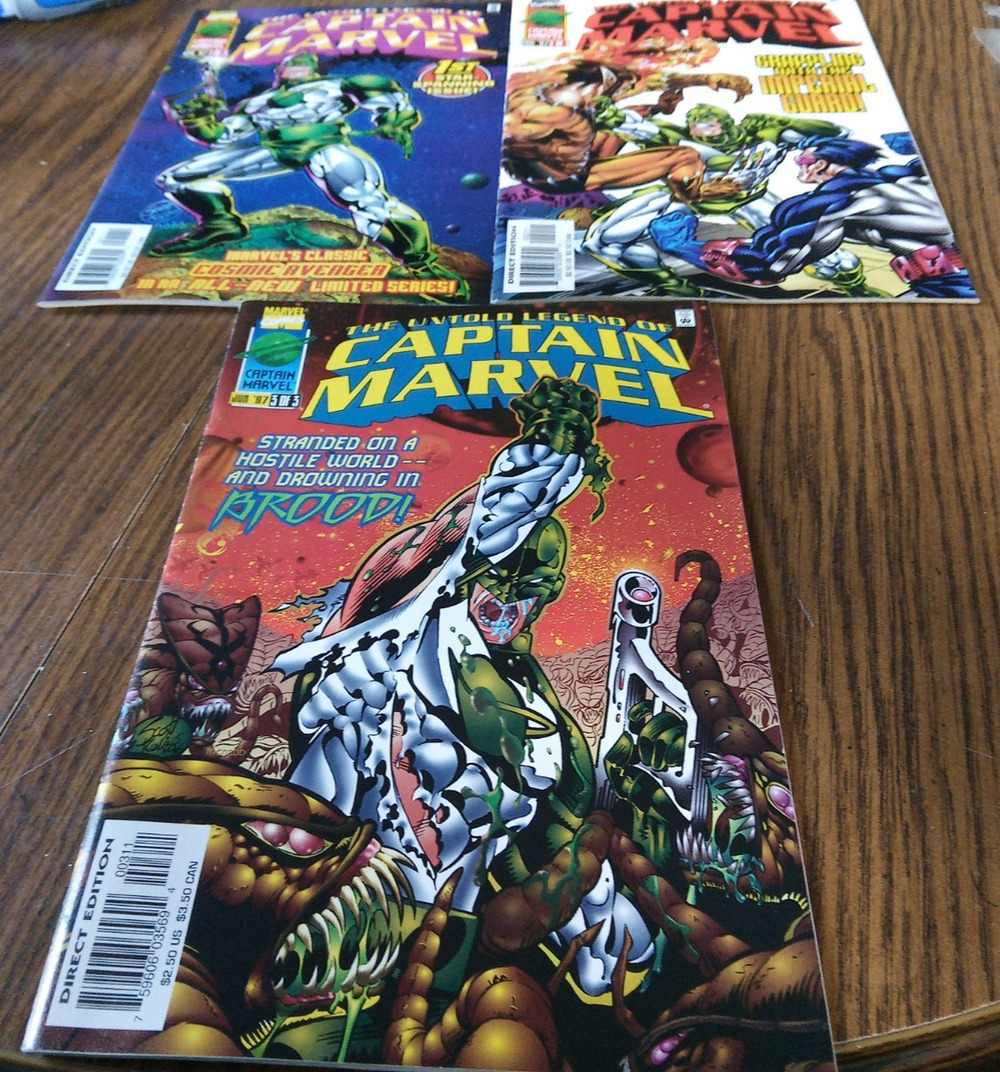 The Untold Legend Of Captain Marvel #1-3 April To June 1997 Marvel Comics